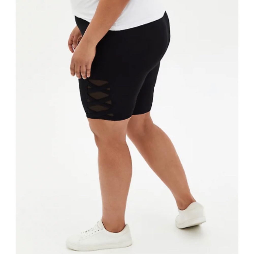 🆕 Black Mesh Lattice Side Bike Short 1X 14 16 NWT